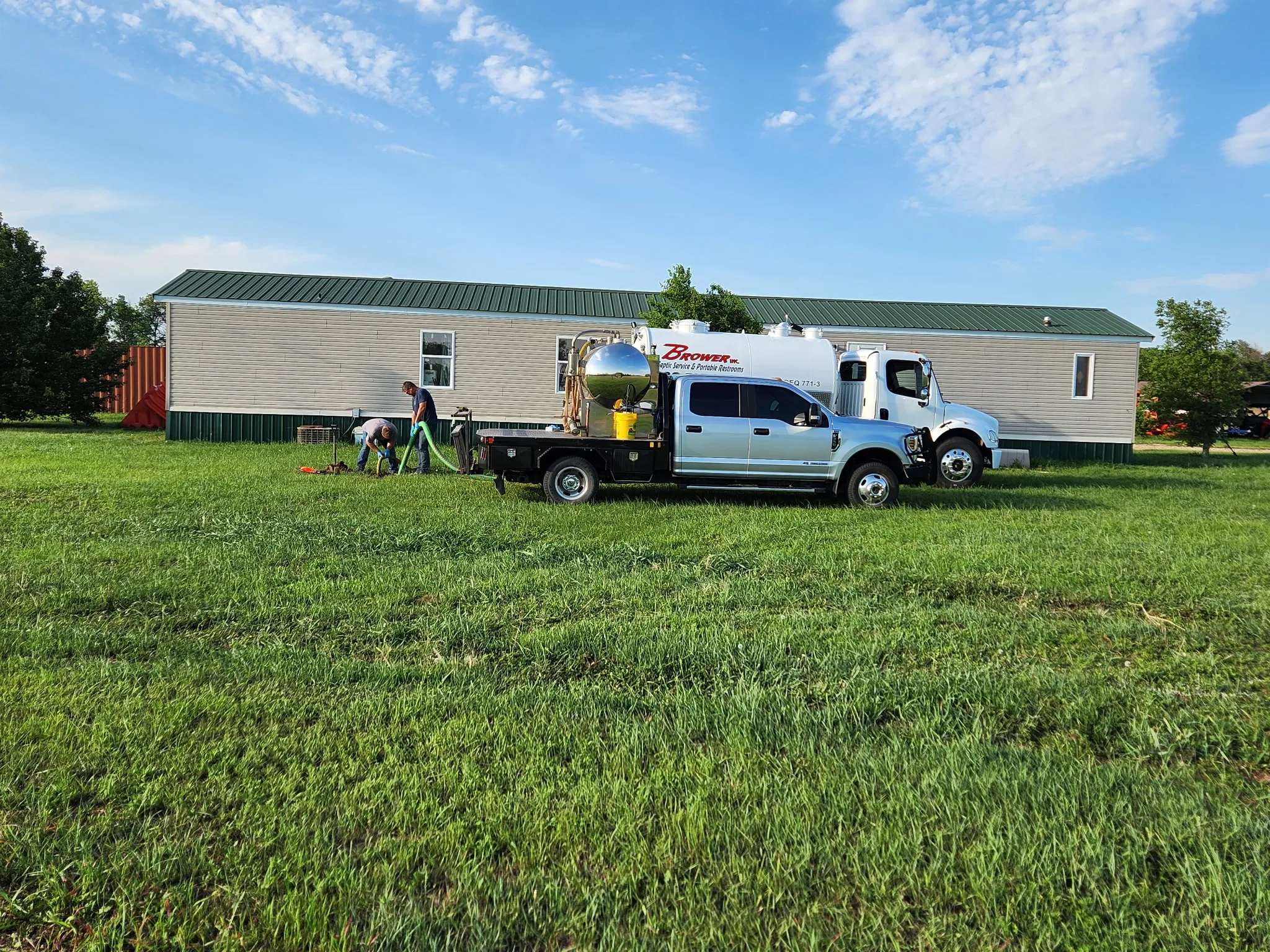 Brower Inc. septic system inspection at a rural Oklahoma property